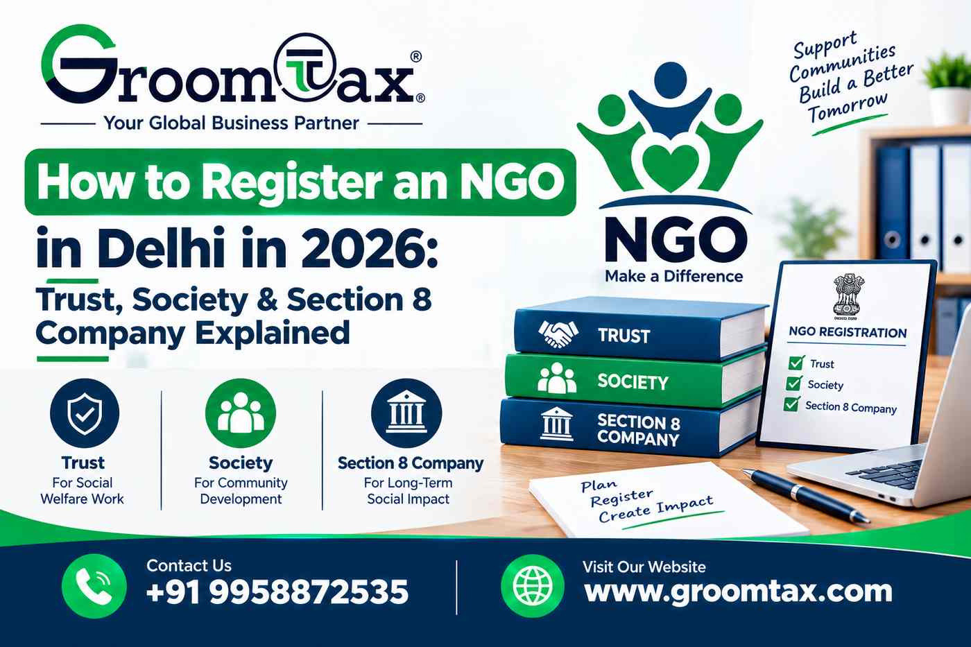 How to Register an NGO in Delhi in 2026: Trust, Society & Section 8 Company Explained